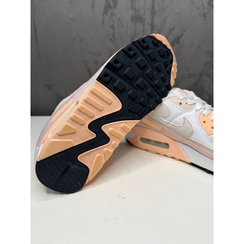 Nike Women’s Air Max 90 Sneakers in White and Peach - Picture 6 of 9